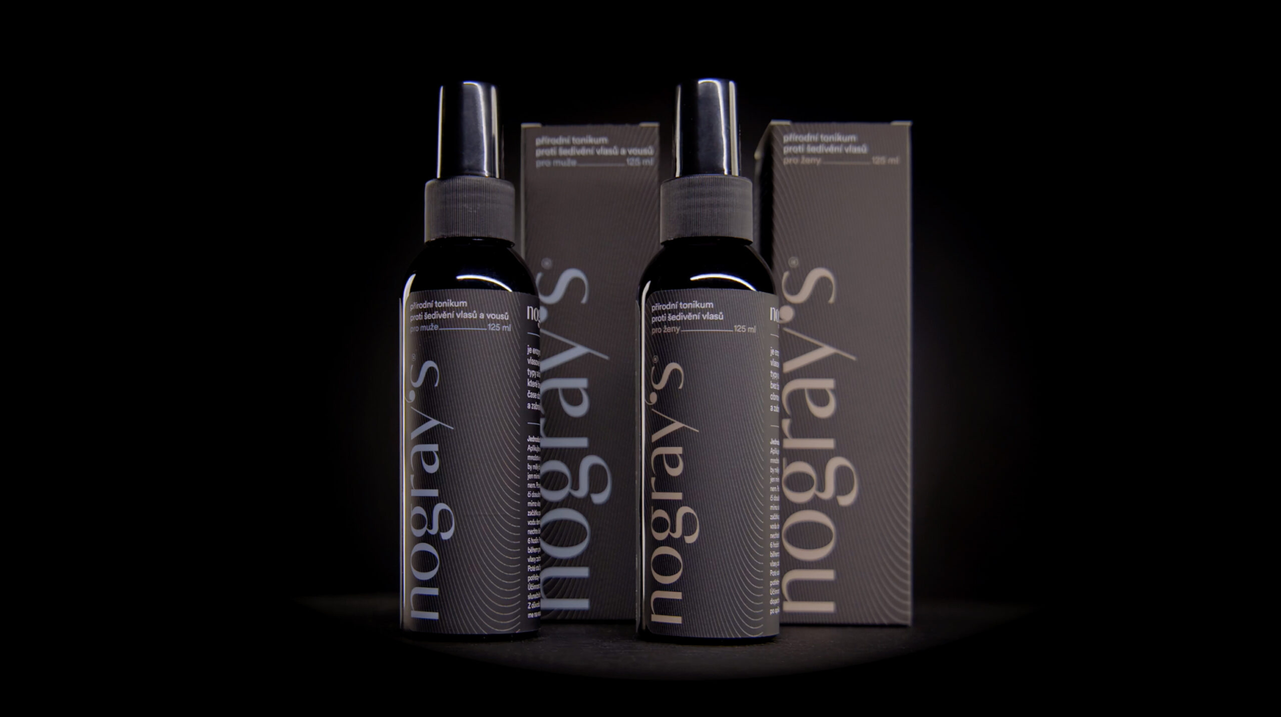 Set Nogray's přírodních tonik proti šedivění pro muže a ženy 125 ml